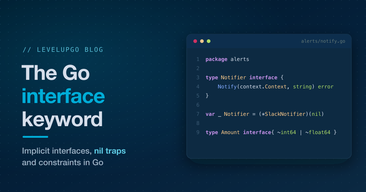 The Go interface Keyword: Implicit Interfaces and nil Traps