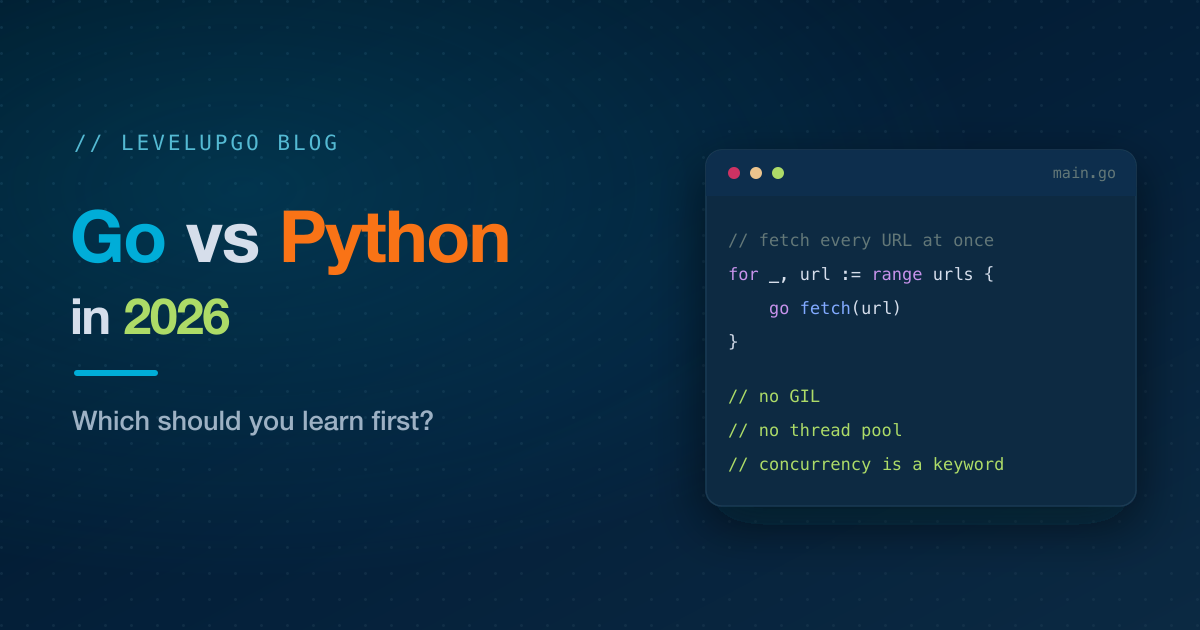 Go vs Python in 2026: Which Should You Learn?