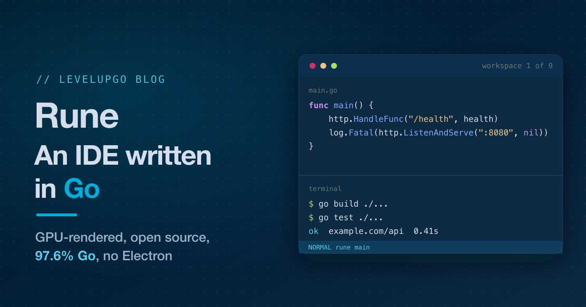 Rune: Eine Open-Source-IDE, geschrieben in Go